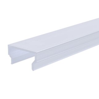 Deko-Light, Profil Abdeckung, Abdeckung H-01-12, Kunststoff, Satiniert 40% Transmission, Tiefe: 2000 mm, Breite: 18 mm, Höhe: 9.4 mm