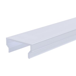 Deko-Light, Profil Abdeckung, Abdeckung H-01-15, Kunststoff, Satiniert 40% Transmission, Tiefe: 2000 mm, Breite: 21 mm, Höhe: 9.4 mm