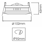 Deko-Light, Deckeneinbauring, Swing Rund, Tilt, 1x max 50 W MR16, Aluminium, Spannungskonstant, dimmbar über optionales Leuchtmittel, Eingangsspannung: 12 V/AC/DC, IP 20