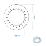 Fächerscheibe für M10 DIN 6798 Stahl verzinkt IZ
