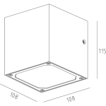 Deko-Light, Wandaufbauleuchte, Cubodo II Single, 8,5 W, 3000 K, Grau, 600 lm, Eingangsspannung: 220-240 V/AC, Aluminiumdruckguss, Energieeffizienzklasse: G, IP 54