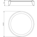 Deko-Light, Deckenaufbauleuchte, Sculptoris 600 mm, 42 W, DIM, 3000 K, Weiß, 2600 lm, Eingangsspannung: 220-240 V/AC, Aluminium, Matt, Energieeffizienzklasse: E, IP 20