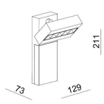 Deko-Light, Wandaufbauleuchte, Ceti 5, 13 W, DIM, 3000 K, Weiß, 780 lm, Eingangsspannung: 220-240 V/AC, Aluminiumdruckguss, Matt, Energieeffizienzklasse: G, IP 20