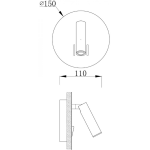 Deko-Light, Wandaufbauleuchte, Brahe IV Rund, 8,5 W, 3000...