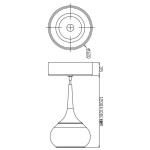 Deko-Light, Pendelleuchte, Elena, 5,4 W, DIM, 2700 K, 290 lm, Eingangsspannung: 220-240 V/AC, Glas, Satiniert, Energieeffizienzklasse: G, IP 20