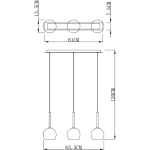 Deko-Light, Pendelleuchte, Bunda, 3x max. 28 W G9, Silber, Eingangsspannung: 220-240 V/AC, Glas, Glänzend, IP 20