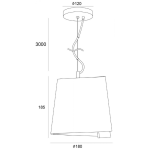 Deko-Light, Pendelleuchte, Twister I 180 mm, 1x max. 25 W E14, Weiß, Eingangsspannung: 220-240 V/AC, Gips, IP 20