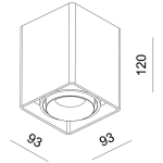 Deko-Light, Deckenaufbauleuchte, Mona I, 1x max. 50 W GU10, Weiß, Eingangsspannung: 220-240 V/AC, Aluminiumdruckguss, IP 20