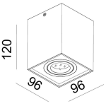 Deko-Light, Deckenaufbauleuchte, Dato, 1x max. 50 W GU10, Schwarz, Eingangsspannung: 220-240 V/AC, Aluminium, IP 20