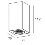 Deko-Light, Deckenaufbauleuchte, Naos I Eckig, 1x max. 25 W GU10, Grau, Eingangsspannung: 220-240 V/AC, Beton, IP 20