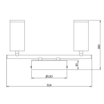 Deko-Light, Deckenaufbauleuchte, Becrux II, 11 W, DIM, 3000 K, Silber, 980 lm, Eingangsspannung: 220-240 V/AC, Aluminiumprofil, Gebürstet, Energieeffizienzklasse: F, IP 20