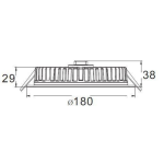 Deko-Light, Deckeneinbauleuchte, LED Panel Round III, 20 W, 3000 K, Weiß, 1980 lm, Stromkonstant, Eingangsspannung: 28 V/DC, Bemessungsstrom: 700 mA, Aluminiumdruckguss, Energieeffizienzklasse: G, IP 20