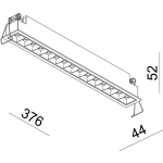 Deko-Light, Deckeneinbauleuchte, Ceti 15, 30 W, 3000 K, Weiß, 2400 lm, Stromkonstant, Eingangsspannung: 44-45 V/DC, Bemessungsstrom: 700 mA, Aluminiumdruckguss, Matt, Energieeffizienzklasse: G, IP 20