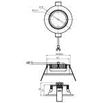 Deko-Light, Deckeneinbauleuchte, COB-68-350mA-2700K-Rund-flach-Silber, 490 lm, Stromkonstant, Eingangsspannung: 14-15 V/DC, Bemessungsstrom: 350 mA, Aluminium, Gebürstet, Energieeffizienzklasse: G, IP 20