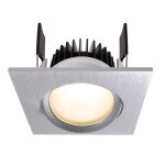 Deko-Light, Deckeneinbauleuchte, COB-68-350mA-2700K-Eckig-Silber, 580 lm, Stromkonstant, Eingangsspannung: 16-17 V/DC, Bemessungsstrom: 350 mA, Aluminium, Gebürstet, Energieeffizienzklasse: E, IP 20