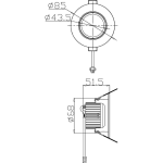 Deko-Light, Deckeneinbauleuchte, COB-68-24V-8,5 W-2700K-Rund-Silber, 630 lm, Spannungskonstant, Eingangsspannung: 24 V/DC, Aluminiumdruckguss, Gebürstet, Energieeffizienzklasse: G, IP 20