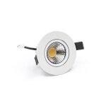 Deko-Light, Deckeneinbauleuchte, COB-68-24V-8,5 W-4000K-Rund-Tilt-Weiß, 720 lm, Spannungskonstant, Eingangsspannung: 24 V/DC, Aluminiumdruckguss, Energieeffizienzklasse: F, IP 20