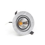 Deko-Light, Deckeneinbauleuchte, COB-95-24V-4000K-Rund-Silber, 1000 lm, Spannungskonstant, Eingangsspannung: 24 V/DC, Aluminiumdruckguss, Gebürstet, Energieeffizienzklasse: G, IP 20