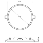 Deko-Light, Deckeneinbauleuchte, Alya Rund, 12 W, DIM, 2700 K, Weiß, 960 lm, Eingangsspannung: 220-240 V/AC, Kunststoff, Energieeffizienzklasse: G, IP 20