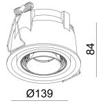 Deko-Light, Deckeneinbauleuchte, Uni II Tilt, 12 W, 3000 K, Weiß, 1035 lm, Stromkonstant, Eingangsspannung: 33-34 V/DC, Bemessungsstrom: 350 mA, Aluminiumdruckguss, Energieeffizienzklasse: F, IP 20