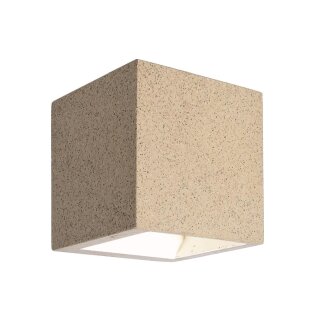 Deko-Light, Wandaufbauleuchte, Mini Cube, 4 W, DIM, 3000 K, Beige Granit, 175 lm, Eingangsspannung: 220-240 V/AC, Aluminium, Energieeffizienzklasse: F, IP 20