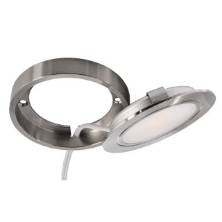 Deko-Light, Möbelaufbauleuchte, Baham I, 2 W, 3000 K, Silber, 240 lm, Spannungskonstant, Eingangsspannung: 12 V/DC, Aluminium, Gebürstet, Energieeffizienzklasse: G, IP 20