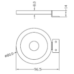 Deko-Light, Möbelaufbauleuchte, Spiegel Rund, 4,5 W, 4000 K, Silber, Mini AMP, 300 lm, Spannungskonstant, Eingangsspannung: 12 V/DC, Aluminium, Glänzend, Energieeffizienzklasse: G, IP 44