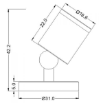 Deko-Light, Vitrinenleuchte, Herculis magnetic, 1 W, 3000 K, Silber, 100 lm, Stromkonstant, Eingangsspannung: 3 V/DC, Bemessungsstrom: 350 mA, Aluminiumdruckguss, Energieeffizienzklasse: G, IP 20