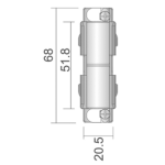 D LINE 3-Phasen Schienensystem Elektrischer Verbinder, Verkehrsweiß RAL9016 | 710015