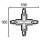 D LINE 3-Phasen Schienensystem X-Verbinder Links-Links-Rechts-Rechts, Graphitschwarz RAL9011 | 710035