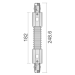 D LINE 3-Phasen Schienensystem Flexverbinder Links-Rechts, Verkehrsweiß RAL9016 | 710039