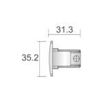 D LINE 3-Phasen Schienensystem Endkappe für Aufbauschiene, Fenstergrau RAL7040 | 710067