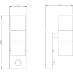 Deko-Light, Wandaufbauleuchte, Zilly Up and Down Motion, 2x max. 35 W, Silber, Eingangsspannung: 220-240 V/AC, Edelstahl, IP 44