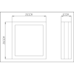 Deko-Light, Wandaufbauleuchte, Scuti I Eckig, 2x max. 11 W E27, Silber, Eingangsspannung: 220-240 V/AC, Edelstahl, Gebürstet, IP 44