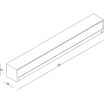 Deko-Light, Wandaufbauleuchte, Linear II Double 500 mm, 20 W, 3000 K, Grau, 1760 lm, Eingangsspannung: 220-240 V/AC, Aluminiumdruckguss, Energieeffizienzklasse: G, IP 65