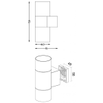 Deko-Light, Wandaufbauleuchte, Achernar Up and Down, 2x max. 35 W GU10, Schwarz, Eingangsspannung: 220-240 V/AC, Aluminiumdruckguss, IP 65