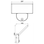 Deko-Light, Wandaufbauleuchte, Alkes L Motion, 36 W, 3000 K, Grau, 1720 lm, Eingangsspannung: 220-240 V/AC, Aluminiumdruckguss, Energieeffizienzklasse: G, IP 65