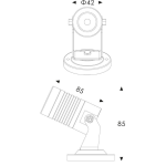 Deko-Light, Fluter, Mini I Amber, 2,6 W, 1750 K, Silber, 57 lm, Spannungskonstant, Eingangsspannung: 24 V/DC, Aluminiumdruckguss, Energieeffizienzklasse: G, IP 65