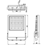 Deko-Light, Fluter, Atik, 202 W, 3000 K, Schwarz, 24200 lm, Eingangsspannung: 220-240 V/AC, Aluminiumdruckguss, Energieeffizienzklasse: G, IP 65, IP 44