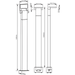 Deko-Light, Pollerleuchte, Robi flex 1000 mm, 10,3 W, 3000 K, Grau, 700 lm, Eingangsspannung: 110-240 V/AC, Aluminiumdruckguss, Lackiert, Energieeffizienzklasse: G, IP 54