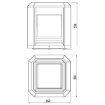 Deko-Light, Pollerleuchte, Bootis I 250x250 mm, 21 W, DIM, 3000 K, Grau, 1100 lm, Eingangsspannung: 220-240 V/AC, Aluminiumdruckguss, Energieeffizienzklasse: G, IP 65