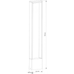 Deko-Light, Pollerleuchte, Cata V 700 mm, 4 W, 3000 K, Anthrazit, 170 lm, Eingangsspannung: 100-240 V/AC, Aluminiumdruckguss, Energieeffizienzklasse: F, IP 54