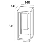 Deko-Light, Solaraufbauleuchte, Samas Solar Motion 340 mm, 2,2 W, 3000 K, Grau, 170 lm, Spannungskonstant, Eingangsspannung: 3.7 V/DC, Aluminiumdruckguss, IP 54