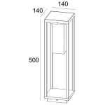 Deko-Light, Solaraufbauleuchte, Samas Solar Motion 500 mm, ´2,2 W, 3000 K, Grau, 135 lm, Spannungskonstant, Eingangsspannung: 3.7 V/DC, Aluminiumdruckguss, IP 54