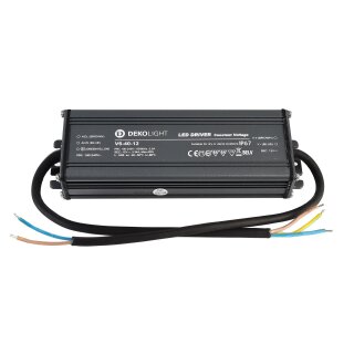 Deko-Light, Netzgerät (CV, DC), IP, CV, V6-40-12, Spannungskonstant, 40.0 W, Eingangsspannung: 100-240 V/AC, Bemessungsstrom: 500 mA, Ausgangsspannung: 12 V/DC, Ausgangsspannung min./max.: 35-56 V/DC