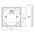 Deko-Light, Mechanisches Systemzubehör, Abdeckung milchig eckig für Alwaid, Aluminiumdruckguss, Verkehrsweiß RAL 9016, Tiefe: 78.2 mm, Breite: 78.2 mm, Höhe: 22.9 mm, IP 20