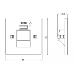 Deko-Light, Mechanisches Systemzubehör, Abdeckung eckig grau für Alwaid, Aluminiumdruckguss, Weißaluminium RAL 9006, Tiefe: 75 mm, Breite: 75 mm, Höhe: 19.8 mm, IP 20