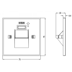 Deko-Light, Mechanisches Systemzubehör, Abdeckung eckig schwarz Stufe für Alwaid, Aluminiumdruckguss, Tiefschwarz RAL 9005, Tiefe: 75 mm, Breite: 75 mm, Höhe: 19 mm, IP 20