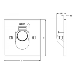 Deko-Light, Mechanisches Systemzubehör, Abdeckung eckig weiß Auge für Alwaid, Aluminiumdruckguss, Verkehrsweiß RAL 9016, Tiefe: 75 mm, Breite: 75 mm, Höhe: 19.1 mm, IP 20