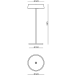 Deko-Light, Mechanisches Systemzubehör, Standfuß für Magnetleuchte Miram Grau, Aluminiumdruckguss, Grau, Höhe: 270 mm, Durchmesser: 102 mm